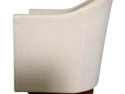 360 Degree Rotating Barrel Armchair For Living Room - Cream Beige