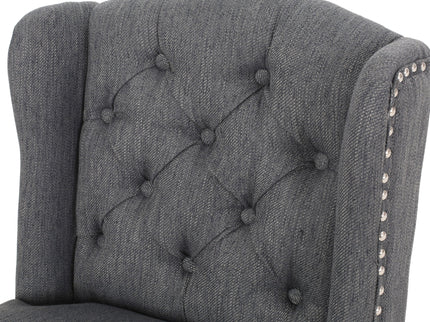 Vienna - Fabric Tufted Counter Stool With Nailhead Accents (Set of 2)
