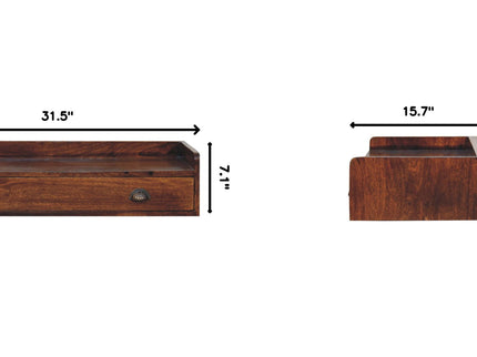Belmont - Wall Mounted Console Shelf - Chestnut