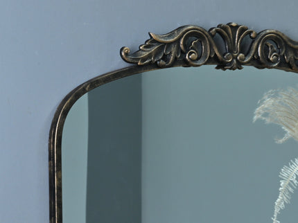 Handmade Arched Mirror, Ornate Baroque For Entryway - Antique Bronze