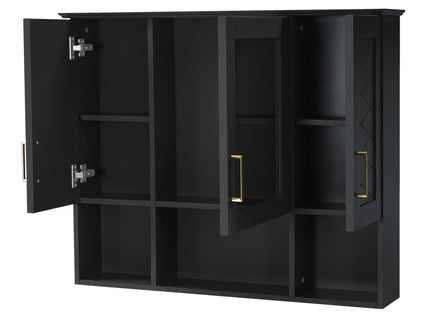Modern Wall Mounted Medicine Cabinet With Adjustable Shelves, Soft Close Doors, High Define Mirror