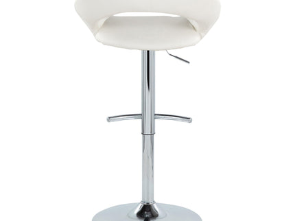 Posh - Contemporary Adjustable Barstool With Swivel With Rounded T Footrest (Set of 2)