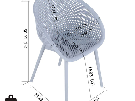 Modern Lounge Chair Set With Round Table