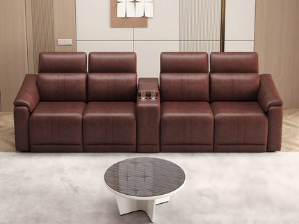 Modular Sofa With Recliners And Cup Holders Sectional Set