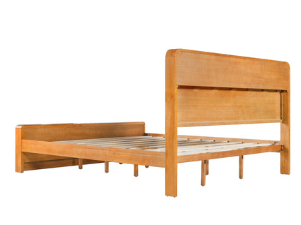 Bed Frame With Dual Open Storage Headboard And Footboard