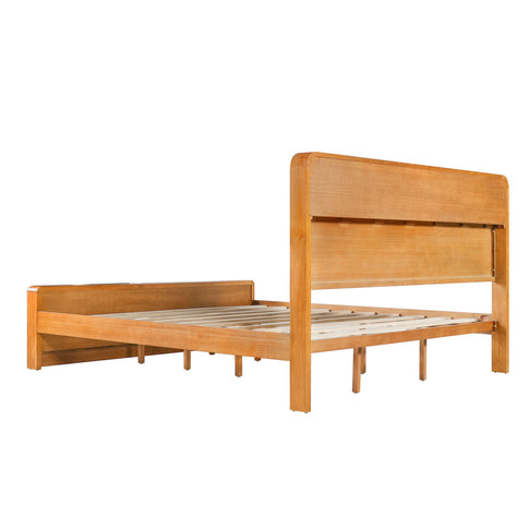 Bed Frame With Dual Open Storage Headboard And Footboard
