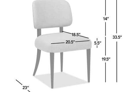 Harriet - Split Back Upholstered Dining Side Chair (Set of 2) - Merino Gray