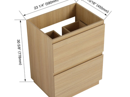 Modern Freestanding Bathroom Vanity Cabinet With Double Drawer