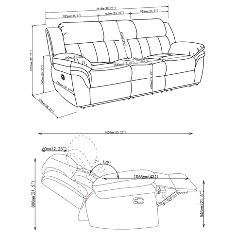 Divine - Sofa With Reclining