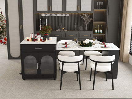 Expandable Kitchen Island With Power Outlet