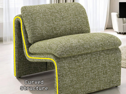 Jaeda - Innovative Elegance Accent Chair In Curved Shape
