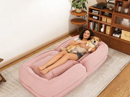 Upholstered Foldable Lazy Sofa Bed For Adults And Pets