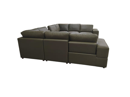 Upholstered Large Arms Sectional With Recliner Seats