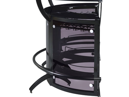 Elaina - 3 Piece Curved Freestanding Home Bar - Black