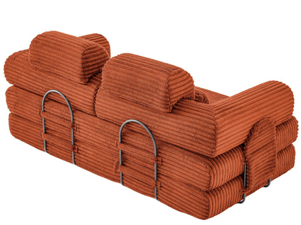 Convertible Sleeper Sofa With & Side Storage Pocket, Foldable Upholstered Couch For Living Room