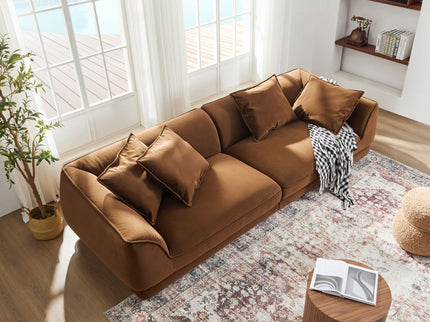 Nordic Modern Sofa With Removable Pillowcase, High Density Sponge Filling, 4 Throw Pillows