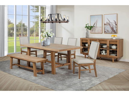 Extension Leaf Dining Table With Removable Leaf - Natural