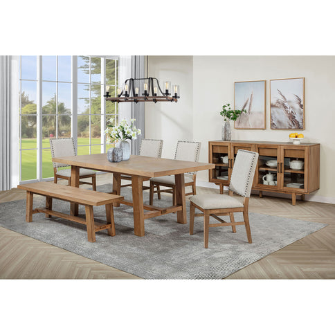 Extension Leaf Dining Table With Removable Leaf - Natural