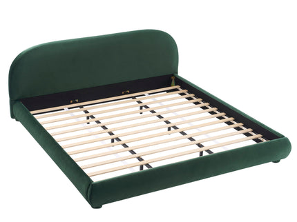 Upholstered Simple Modern Bedroom Bed With Curved Headboard