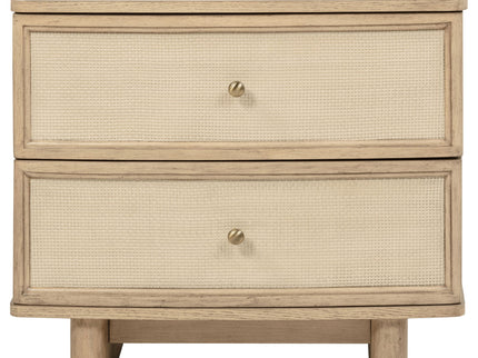 Kimpton - 2 Drawer Nightstand With USB Charging Ports - Beige