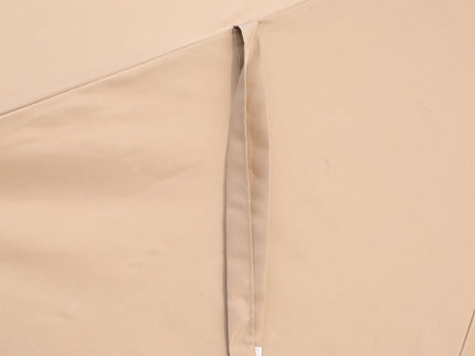 Double- Sided Outdoor Market Umbrella With Lights And Base