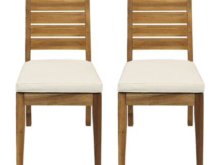 Outdoor Armless Dining Chair With Cushions