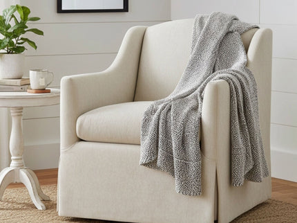 Luisa - Skirted Swivel Accent Chair