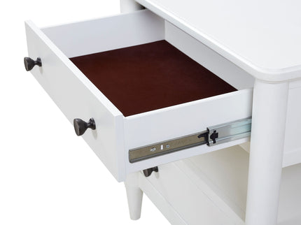 Open Nightstand With 2 Drawers