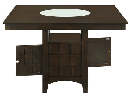 Tolland - Counter Height Dining Table With Storage Pedestal - Cappuccino