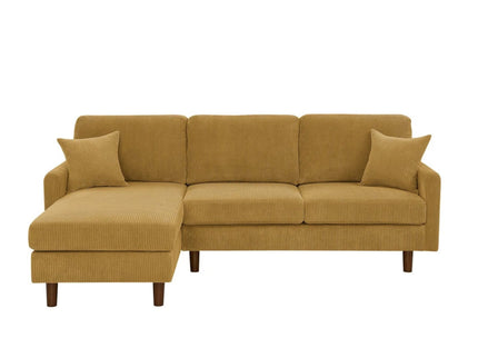 Upholstered Sectional With Toss Pillows