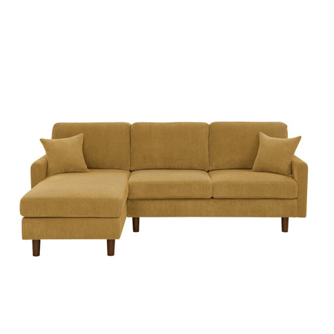 Upholstered Sectional With Toss Pillows