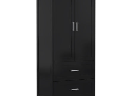 Tall Bathroom Storage Cabinet With 2 Doors And Drawers, Adjustable Shelf