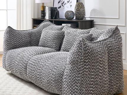 Comfortable Dual Beanbag Chair With High Resilience Foam Core For 2 People