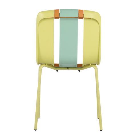 Modern Striped Blocking Single Chairs, Waterproof And Fade Resistant (Set of 4)