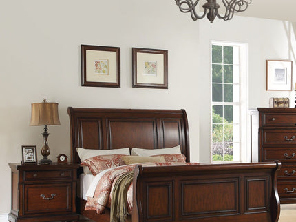 3 Piece Bedroom Set, Bed With 2 Nightstands