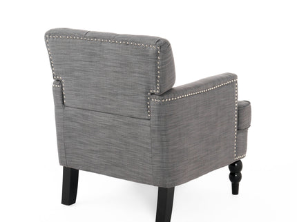 Harrison - Tufted Club Chair With Button Tufted Back And Birch Wood Legs
