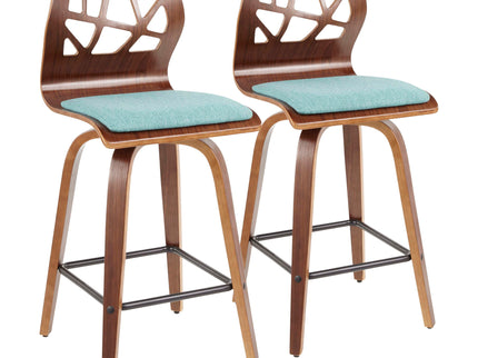 Folia - Mid Century Modern Counter Stool (Set of 2)