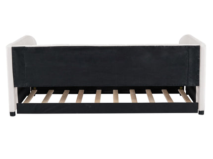 Upholstered Daybed With Ergonomic Design Backrest