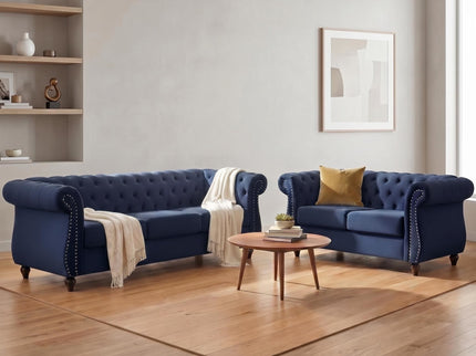 Chesterfield 3 Seater Sofa With Rolled Arms