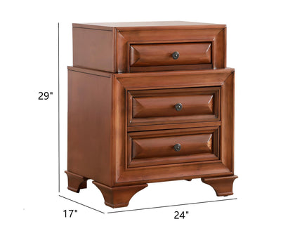 Storage Nightstand - Oak