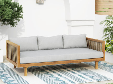Claremont - 3 Seater Daybed Teak Acacia Wood Water Resistant Cushions