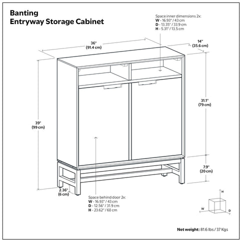 Banting - Entryway Storage Cabinet - Walnut Brown