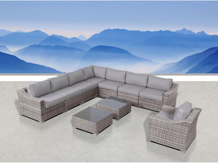 Outdoor Wicker Conversation Set With Cushions, All Weather