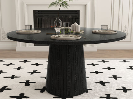 Round Dining Table With Strip Base