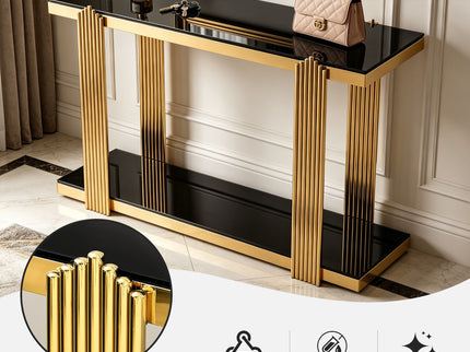 Console Table With Double Tier Storage
