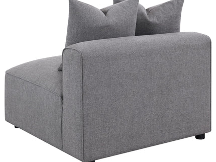Amherst - Armless Chair With Accent Pillow - Gray