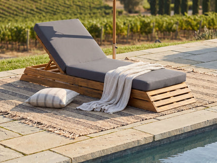 Chaise Lounge Set With 2 Fold Cushion