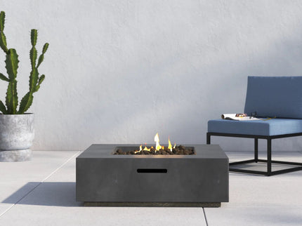 Outdoor Handcrafted Fire Pit Table - Charcoal