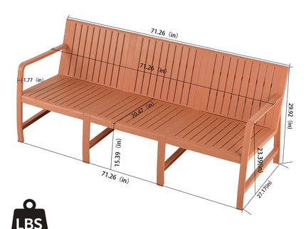 1 Piece Indoor / Outdoor 3 Seater Sofa, UV-Resistant, Waterproof And Durable