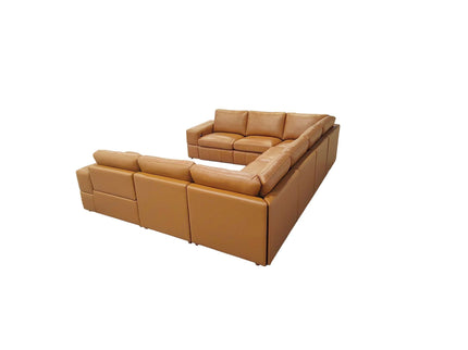 Upholstered Large Arms Sectional With Recliner Seats